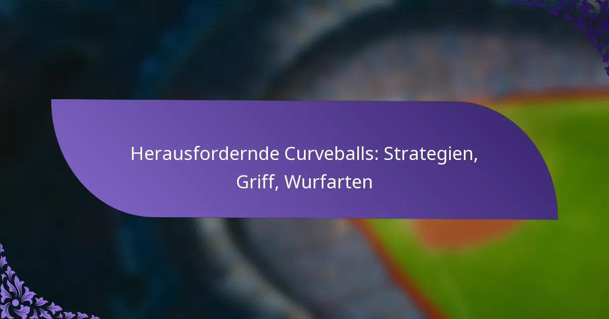 Herausfordernde Curveballs: Strategien, Griff, Wurfarten