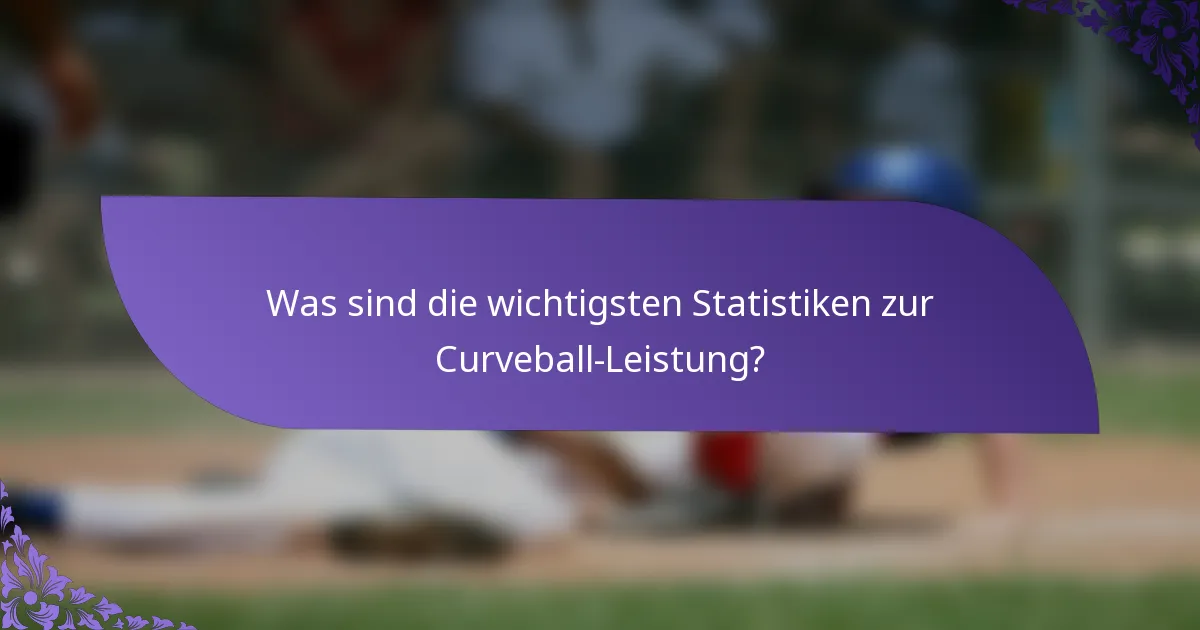 Was sind die wichtigsten Statistiken zur Curveball-Leistung?